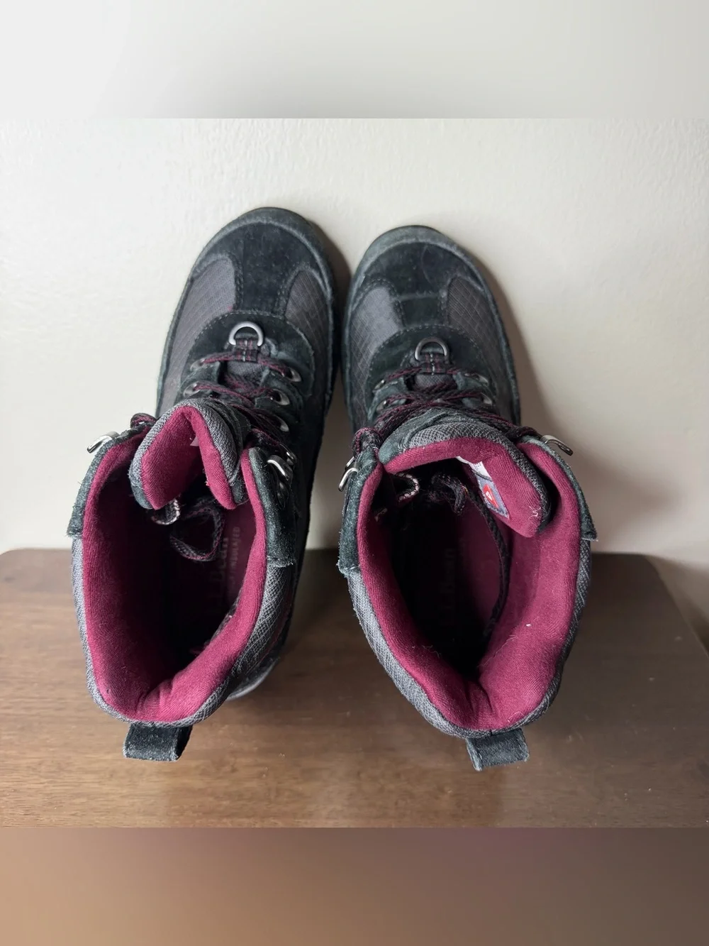 L.L.Bean Black Suede Waterproof TEK 2.5 Hiking Boots Sz 7 Womens